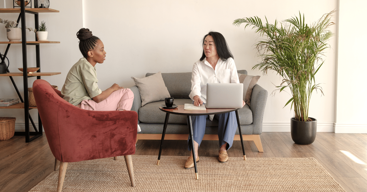 A therapeutic mentor working with a teenager